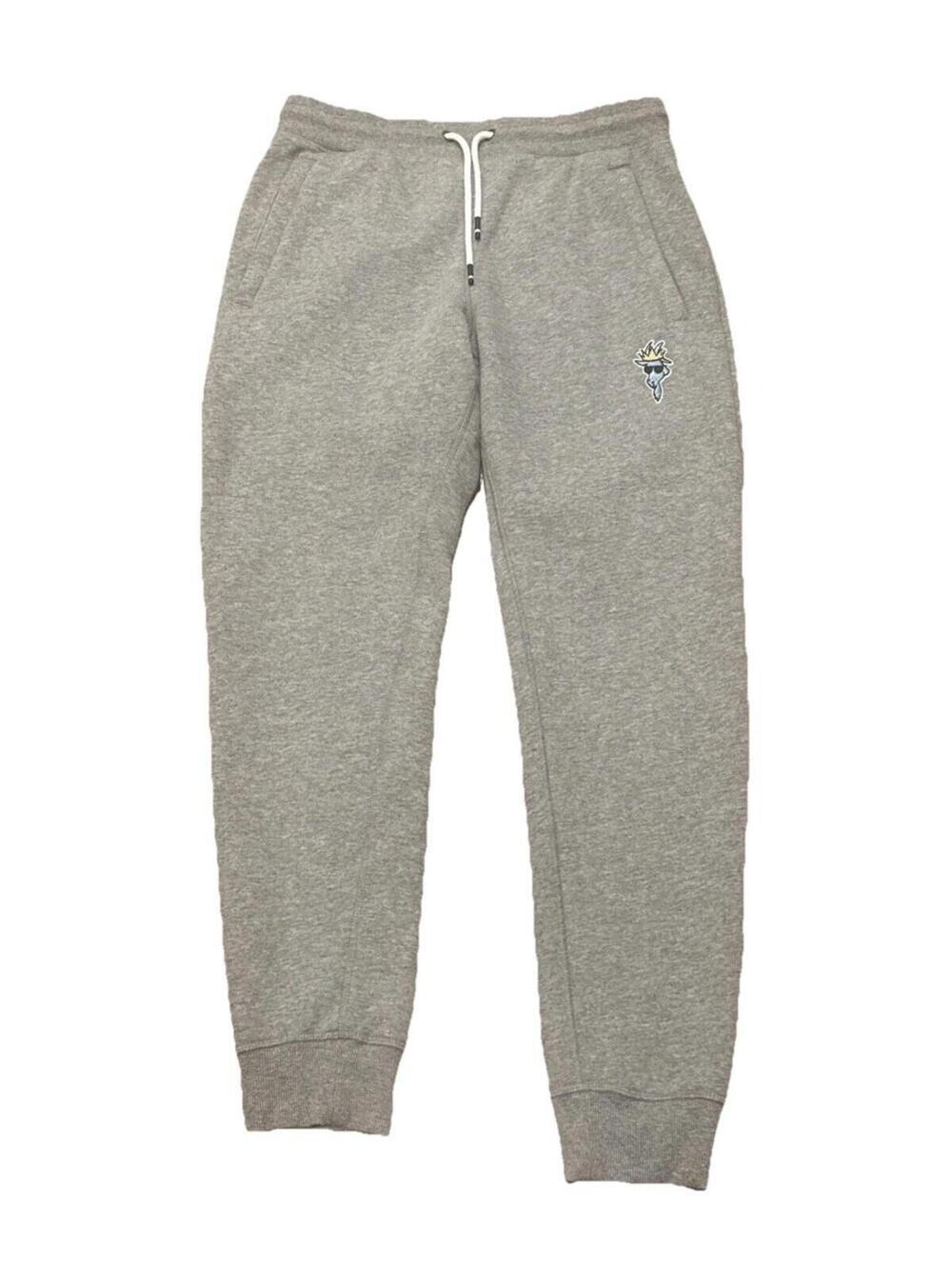 GOAT USA Sweatpants Mens Medium Gray Jogger Pants Crown Goat Logo Fleece